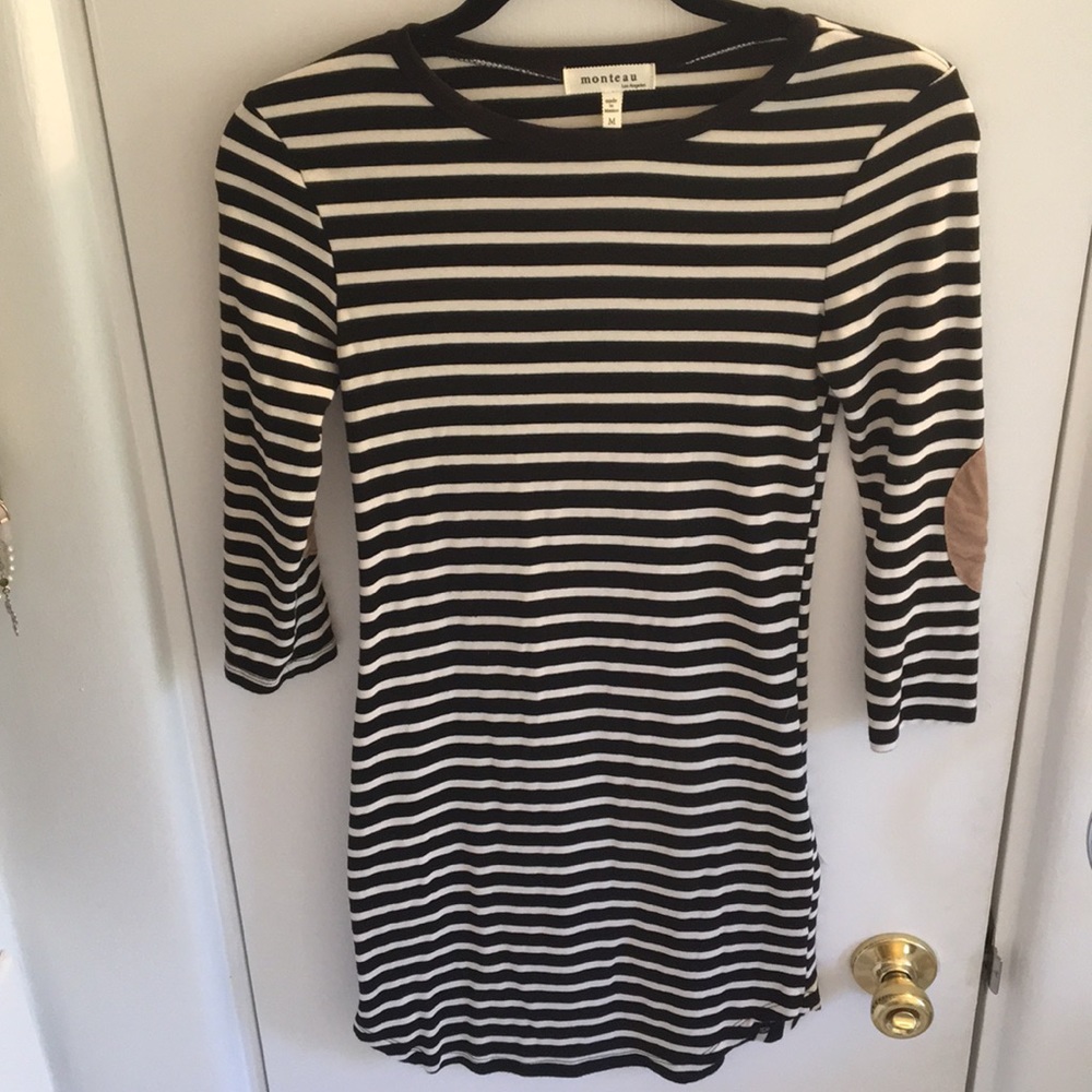 Monteau Stripped Stretch Dress